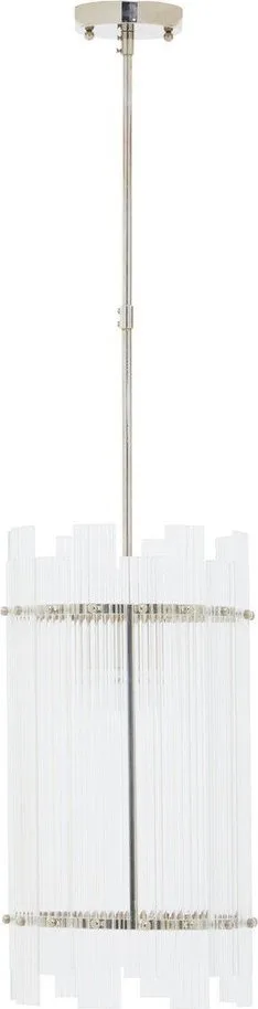 Kovové závěsné svítidlo ve stříbrné barvě se skleněným stínidlem ø 27 cm Ritz – Premier Housewares