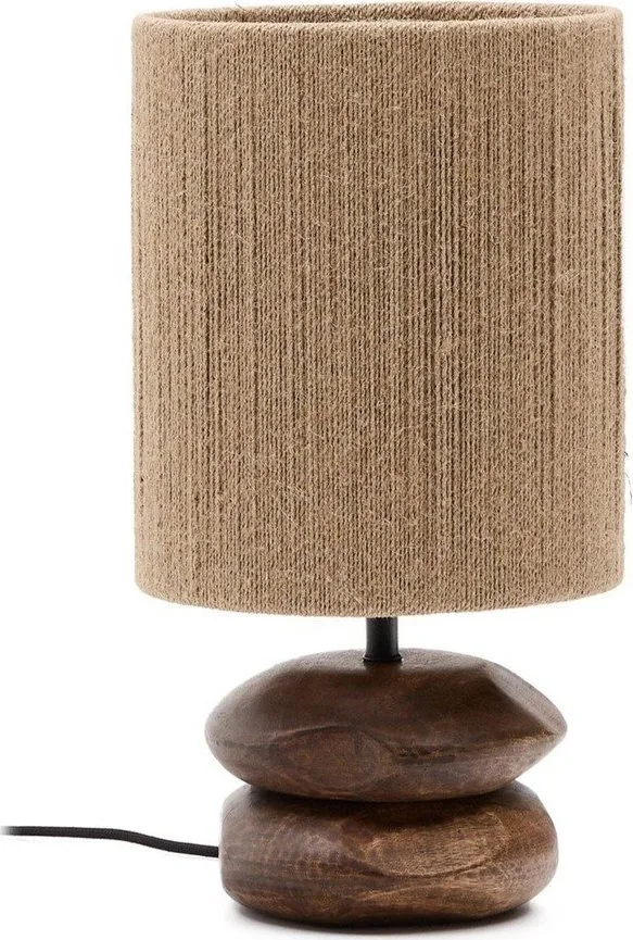 Stolní lampa v tmavě přírodní barvě z masivu akácie (výška 43 cm) Kor – Kave Home