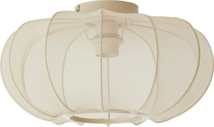 Krémové stropní svítidlo s textilním stínidlem ø 40 cm Plumalia – Light & Living