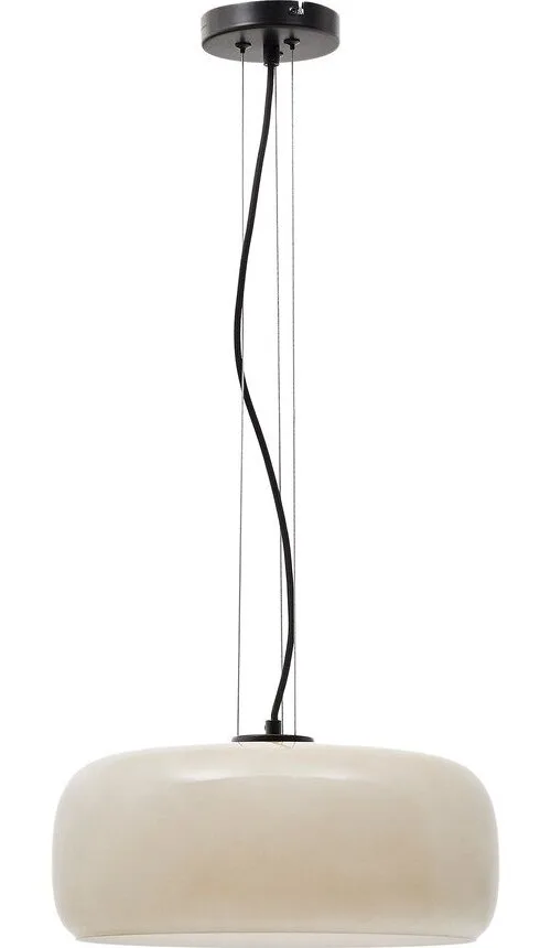 LED závěsné svítidlo šedobéžové se skleněným stínidlem ø 38 cm Reig – Kave Home