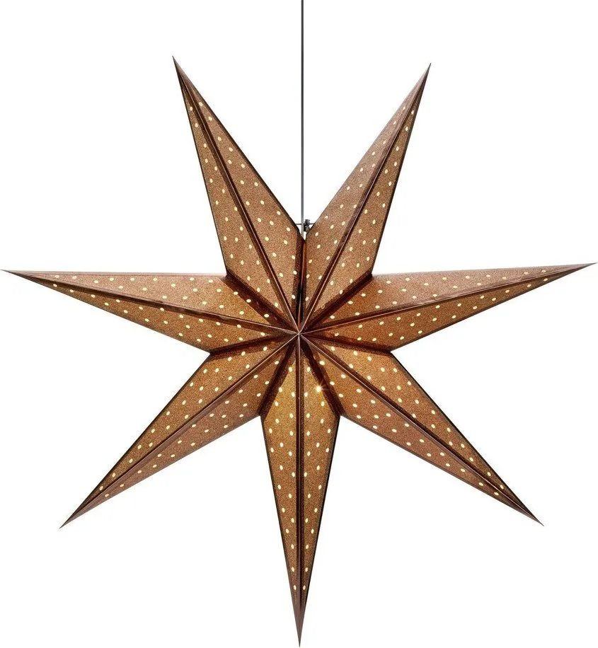 Hnědá vánoční závěsná světelná dekorace Markslöjd Glitter, délka 75 cm