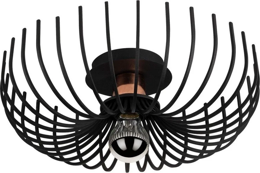 Černé stropní svítidlo s kovovým stínidlem ø 36 cm Aspendos – Opviq lights