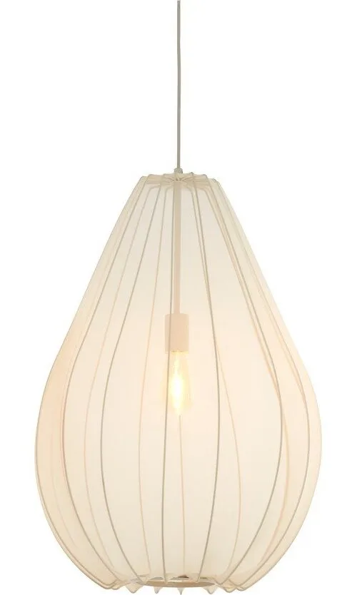 Béžové závěsné svítidlo s textilním stínidlem ø 50 cm Itela – Light & Living