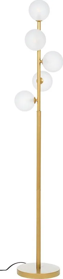 Stojací lampa ve zlaté barvě se skleněným stínidlem (výška 156,5 cm) Balls – Bizzotto