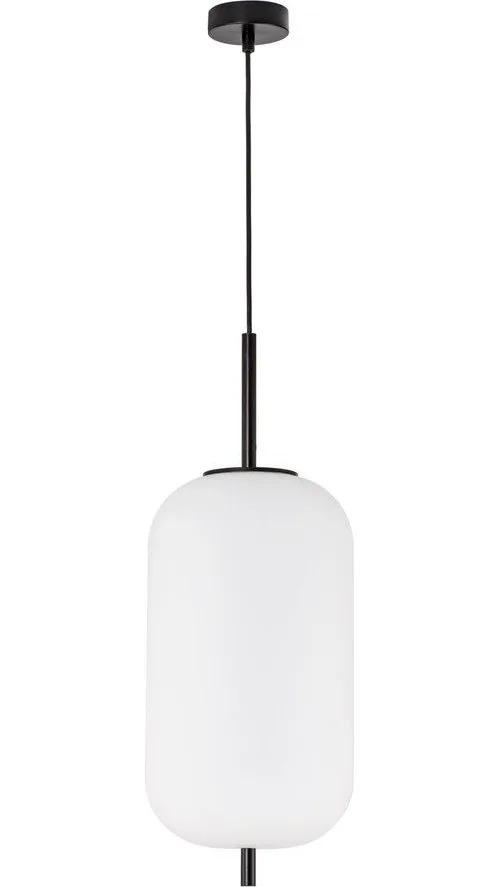 Bílé/černé skleněné závěsné svítidlo ø 22 cm Lato – Nova Luce