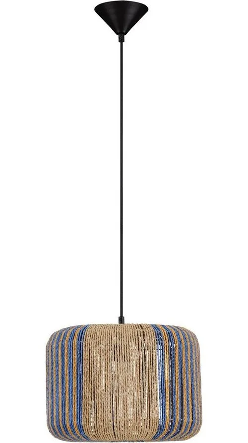 Modré/v přírodní barvě provazové závěsné svítidlo ø 33 cm Abby – Nova Luce