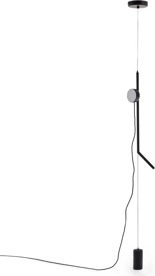 Černá LED stmívatelná stojací lampa (výška 339 cm) Orey – Kave Home