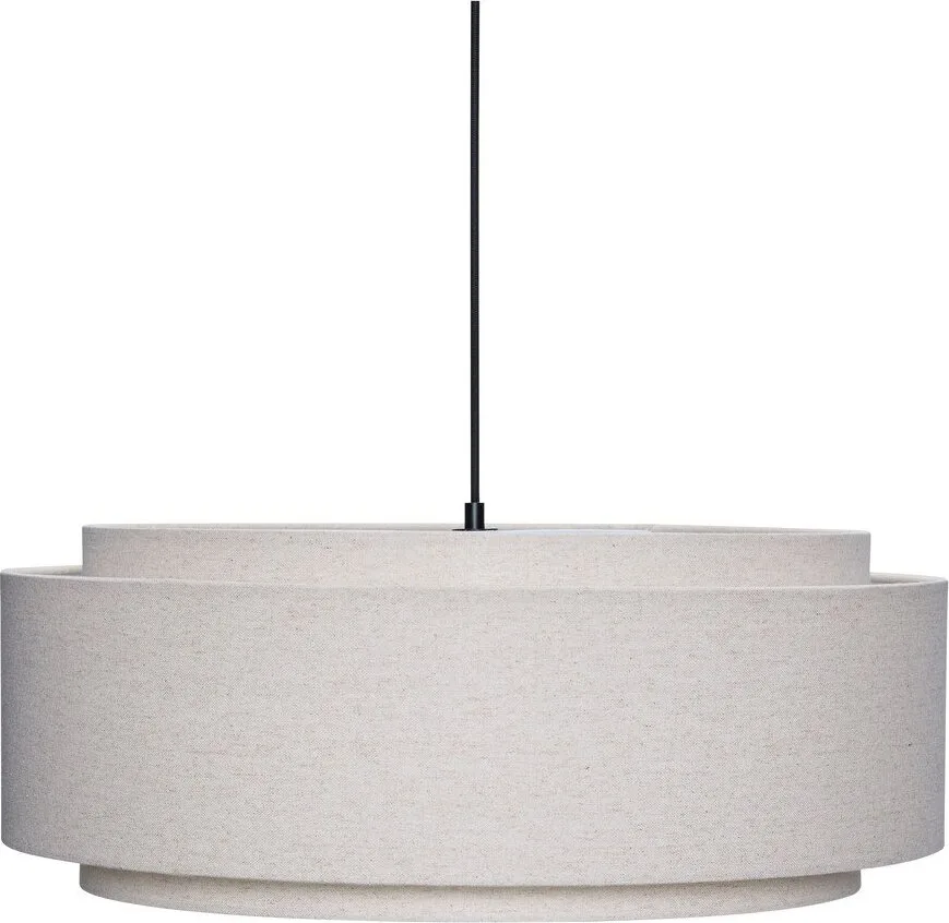 Krémové látkové závěsné svítidlo ø60x23 cm Sable – Hübsch