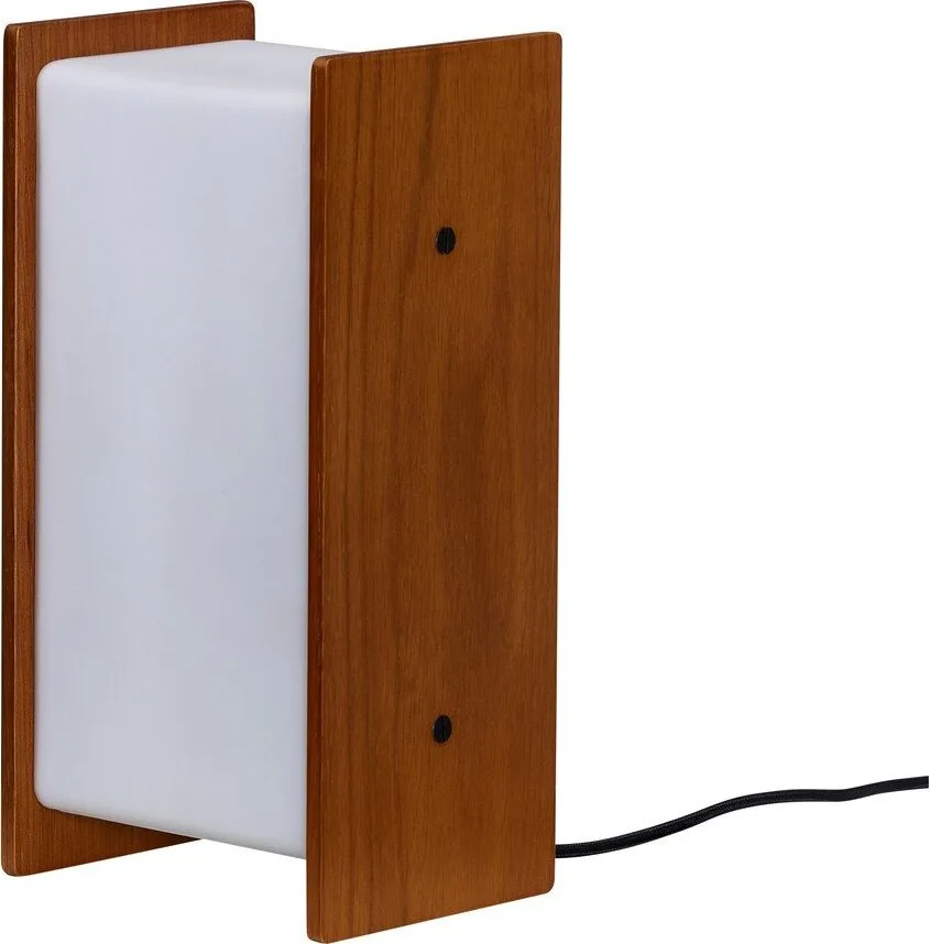 Bílá/v přírodní barvě LED stolní lampa z dubového dřeva 10x13x25 cm Sabi – Hübsch