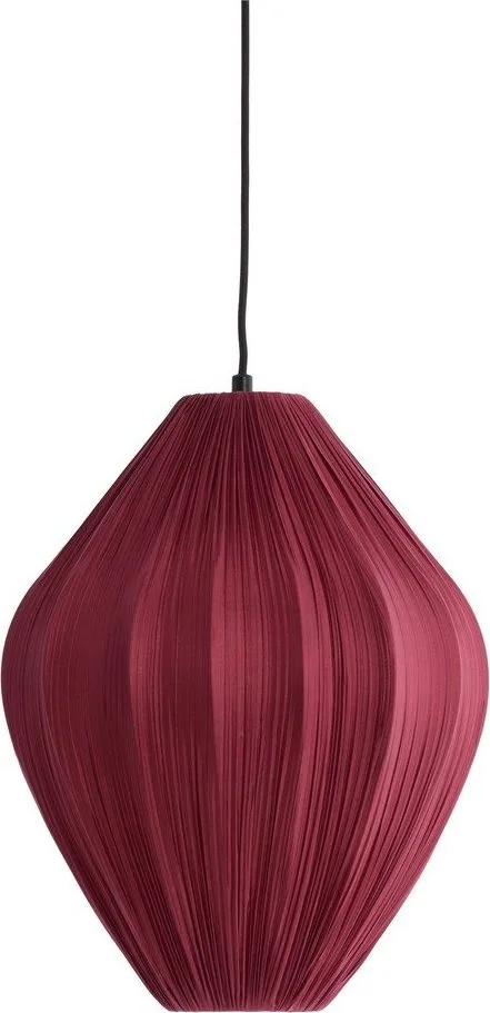 Vínové závěsné svítidlo s textilním stínidlem ø 12 cm Verita – Light & Living
