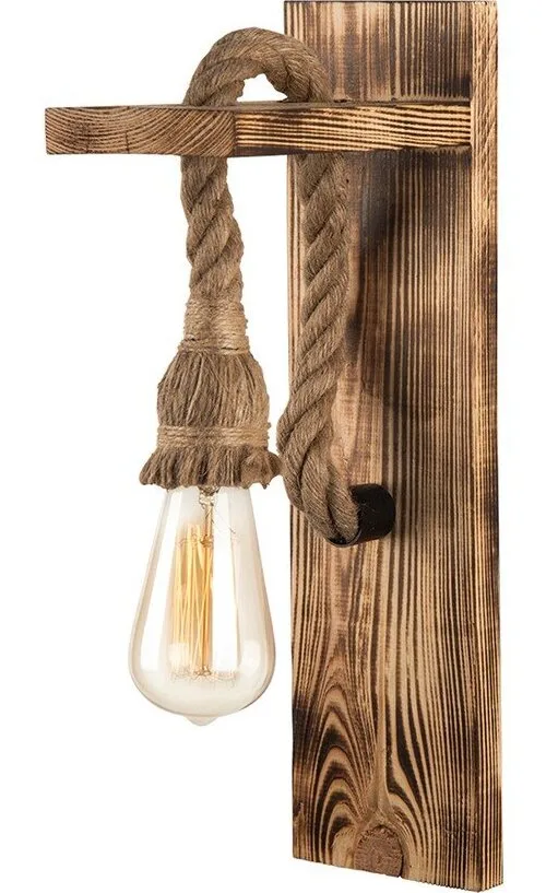 Nástěnné svítidlo v přírodní barvě Woody – Squid Lighting